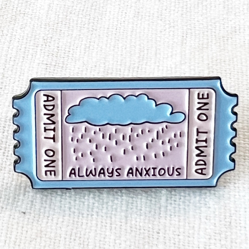 Always Anxious Enamel Pin - Picture 2 of 2